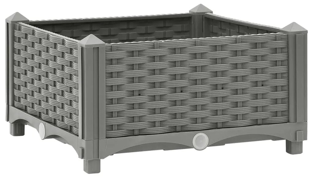 vidaXL Canteiro elevado 40x40x23 cm polipropileno