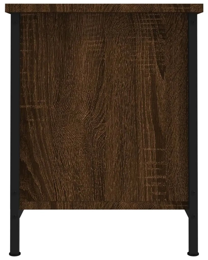 Móvel TV c/ portas 60x35x45 cm deriv. madeira carvalho castanho