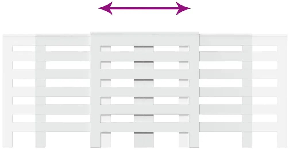 Cobertura de radiador 205x21,5x83,5 cm derivados madeira branco