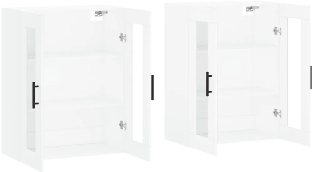 Móveis de parede 2 pcs derivados de madeira branco