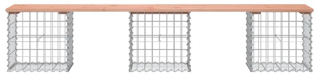 Banco jardim design gabião 203x44x42 cm madeira douglas maciça