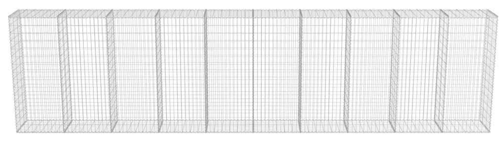 Muro gabião com tampas aço galvanizado 600x50x150 cm