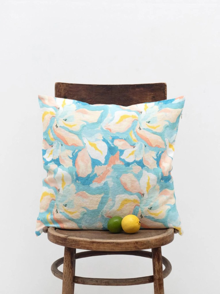 Capa de almofada em linho Pastel Iris