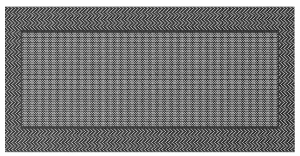 Tapete Exterior 'ARAKIL'Preto e Cinza 300x600 cm PP