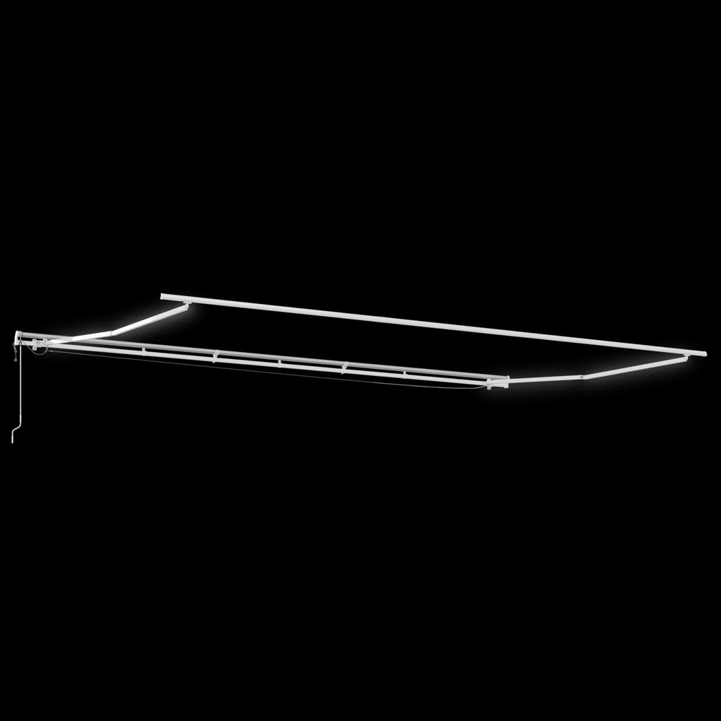 Toldo Retrátil Automático vidaXL com LED Preto 600x350 cm