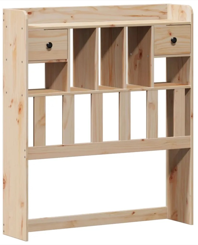 Cama com estante sem colchão 75x190 cm pinho maciço