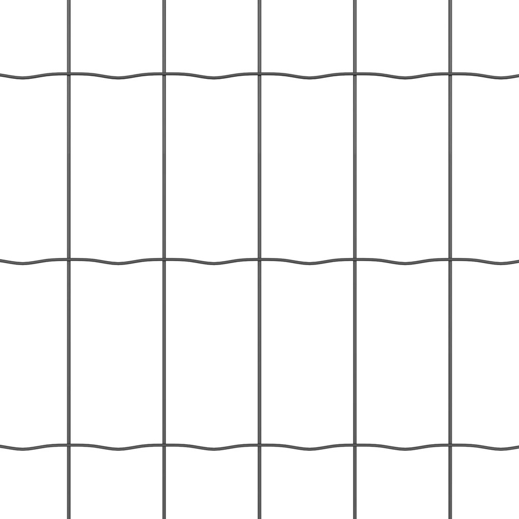 Cerca Europeia com 13 postas 0.6x25 m aço galvanizado cinza