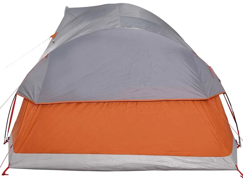 Tenda familiar cúpula para 11 pessoas impermeável cinza/laranja
