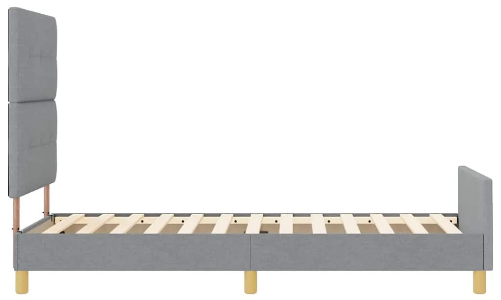 Cama de Tecido Cinza Claro vidaXL 80x200 cm