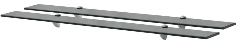 Prateleiras flutuantes 2 pcs vidro 100x20 cm 8 mm