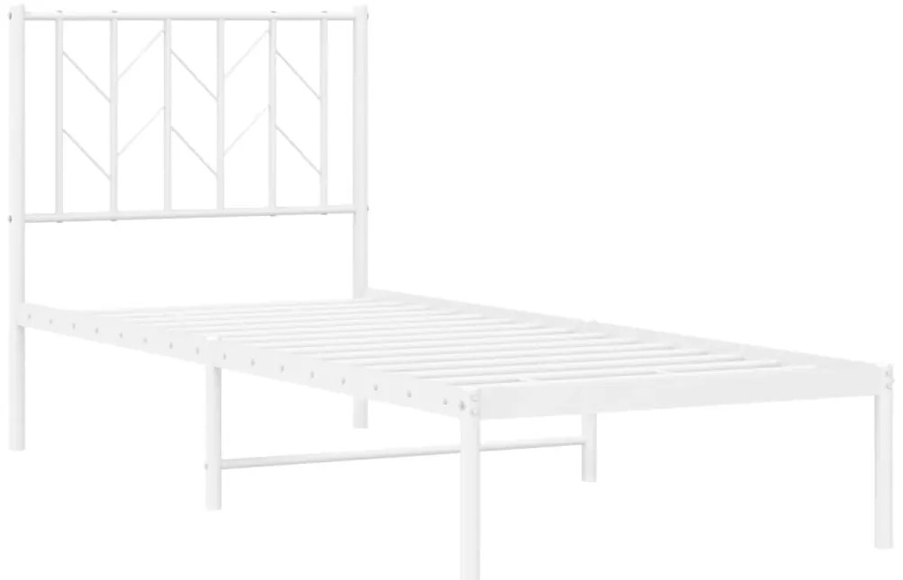 Estrutura de cama sem colchão com cabeceira 75x190 cm branco