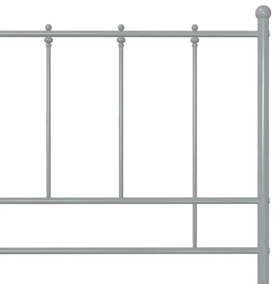 Estrutura de cama 120x200 cm metal cinzento