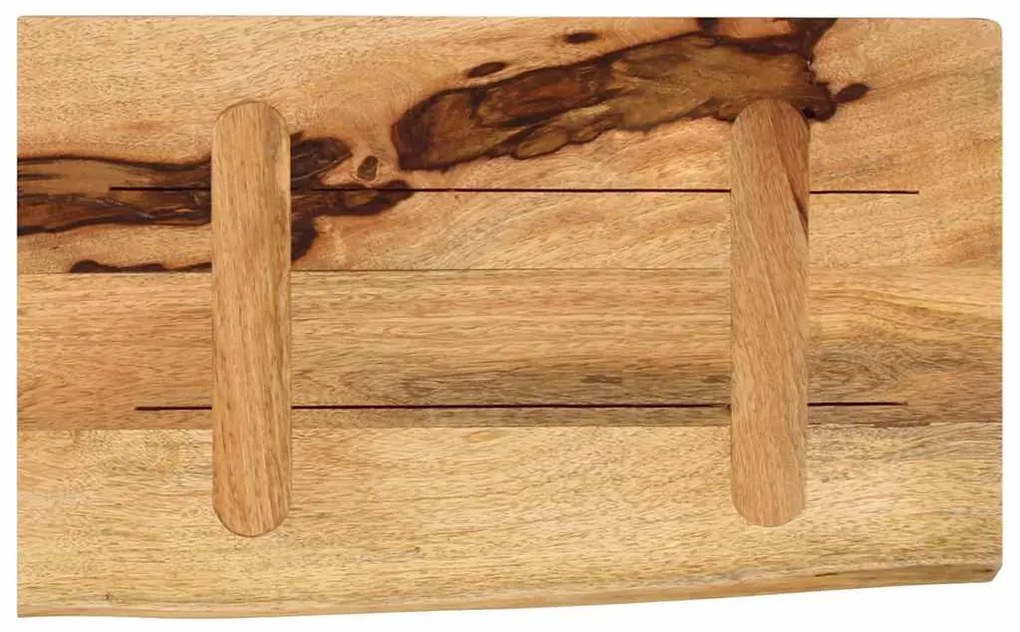 Tampo de mesa c/ borda viva 50x40x2,5cm mangueira áspera maciça