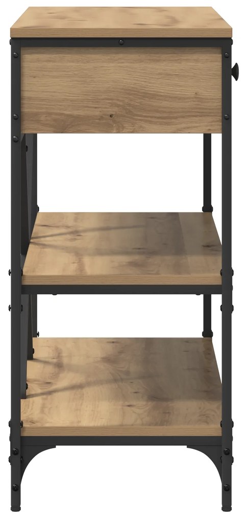 Mesa de Console Carvalho Artesanal 100x34,5x75 cm Madeira engenheirada