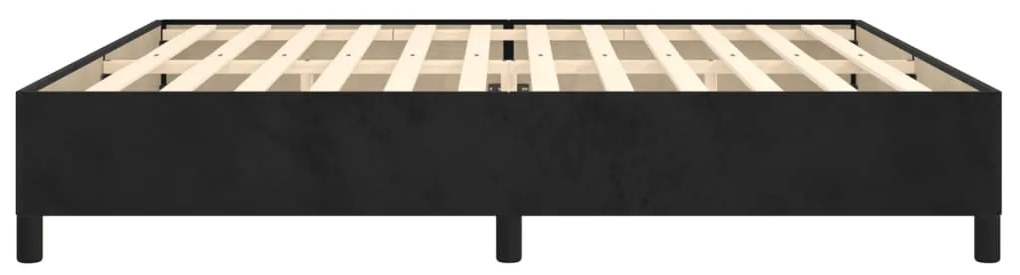 Estrutura de cama sem colchão 200x200 cm veludo preto