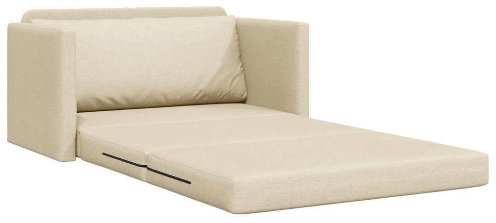 Sofá-Cama 2 em 1 Creme 124x71x78 cm Tecido