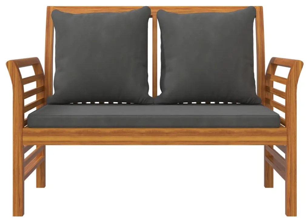 3 pcs conjunto lounge de jardim c/ almofadões acácia maciça