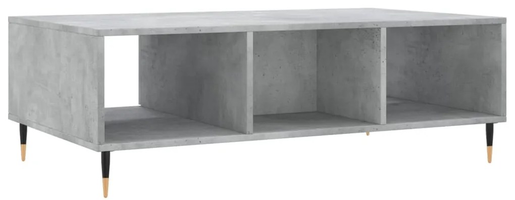 Mesa de centro 104x60x35 cm derivados madeira cinzento cimento