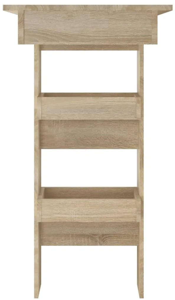 Mesa de bar p/ parede 102x45x103,5cm derivados madeira carvalho