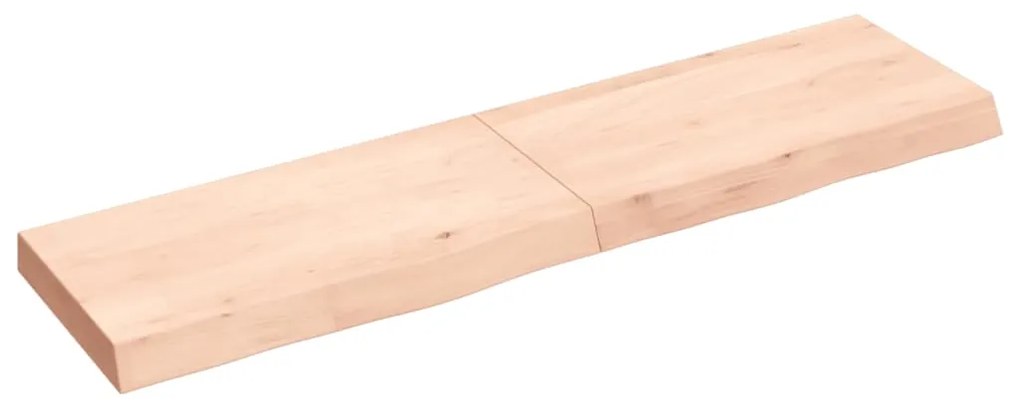 vidaXL Prateleira de parede 120x30x(2-6)cm carvalho maciço não tratado