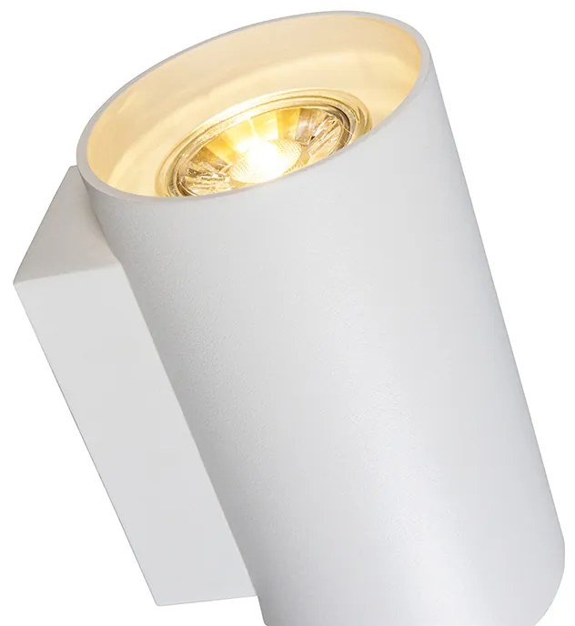 LED Candeeiro de parede inteligente redondo branco com 2 GU10 WiFi - Sandy Design,Moderno
