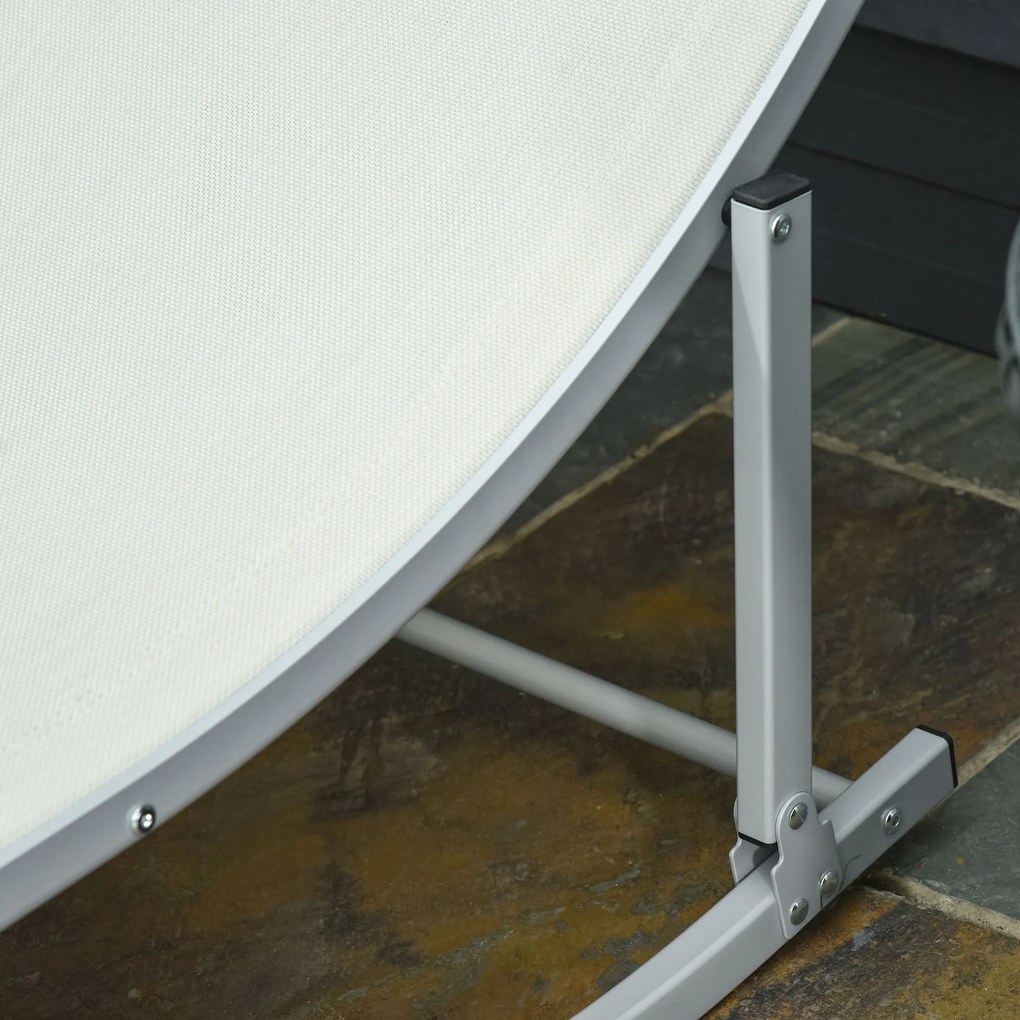 2 espreguiçadeiras ergonômicas dobráveis em forma de S com estrutura d