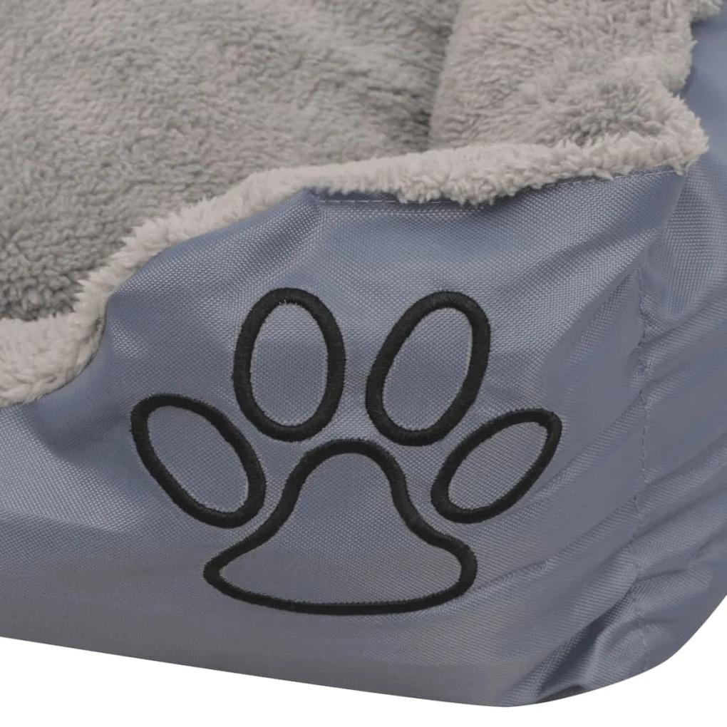Cama para cães com almofada acolchoada tamanho S cinzento
