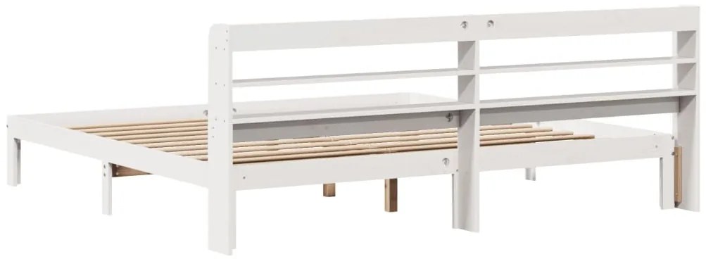 Estrutura de cama c/ cabeceira sem colchão 180x200 cm branco