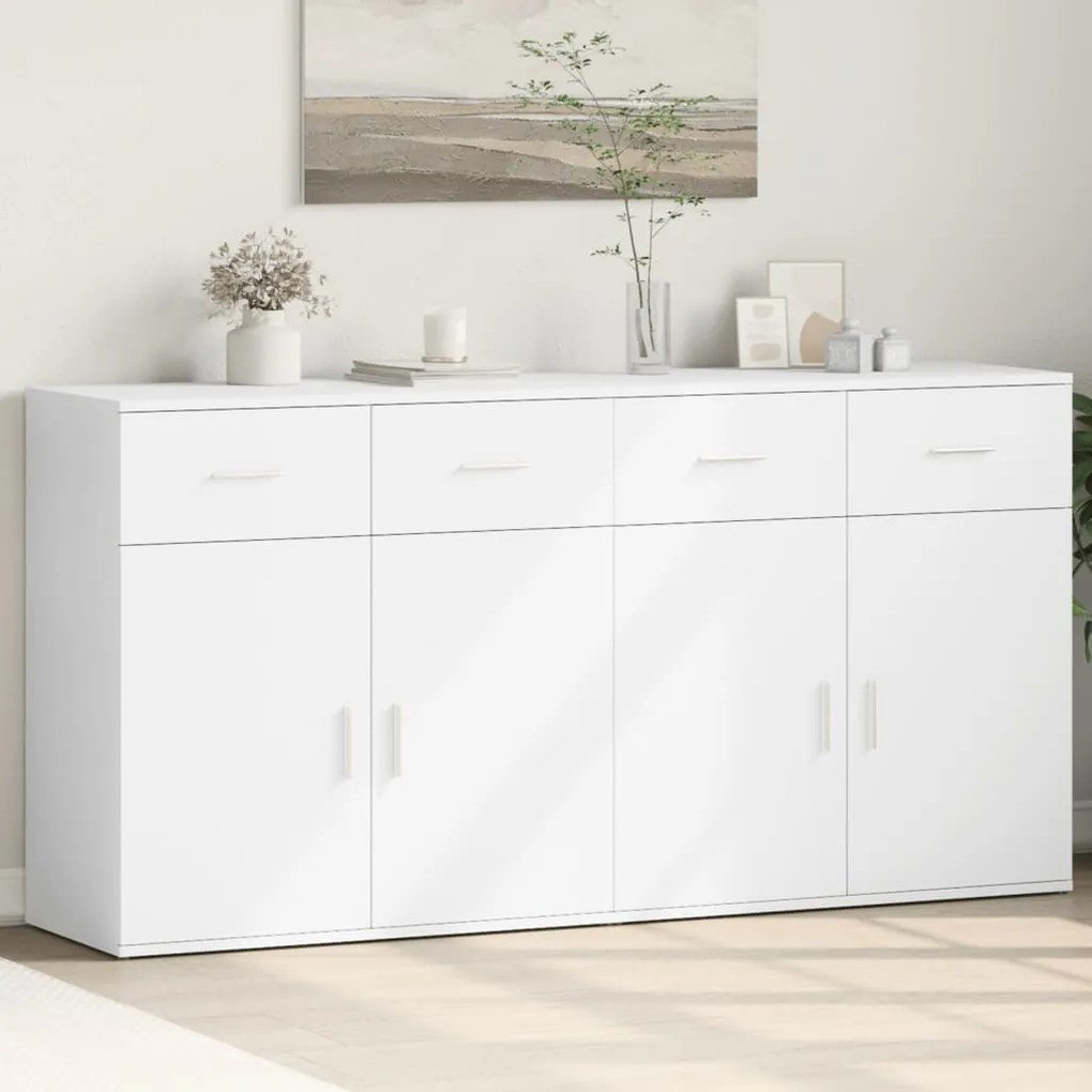 vidaXL Aparadores 2 pcs 79x38x80 cm derivados de madeira branco