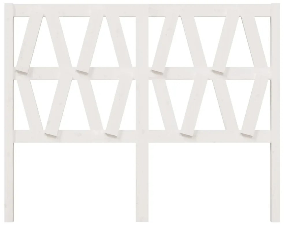 Cabeceira de cama 141x4x100 cm pinho maciço branco