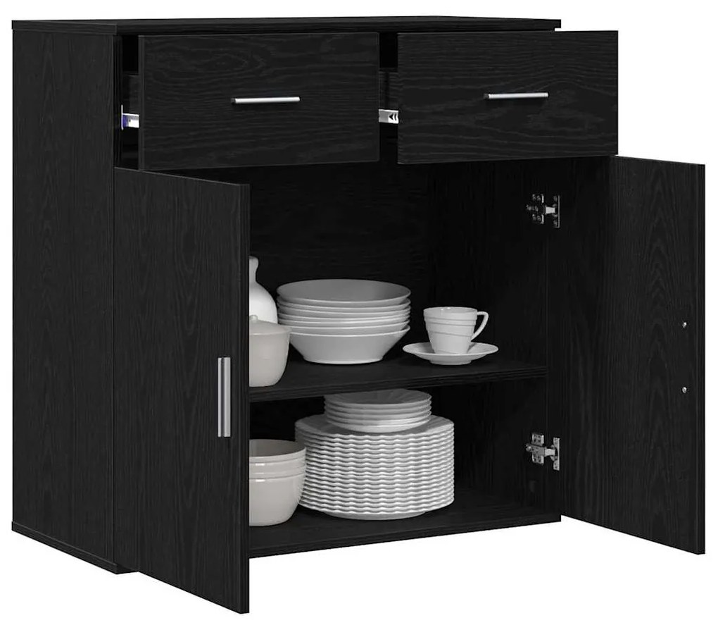 Buffet Carvalho preto 79 x 38 x 80 cm Madeira processada
