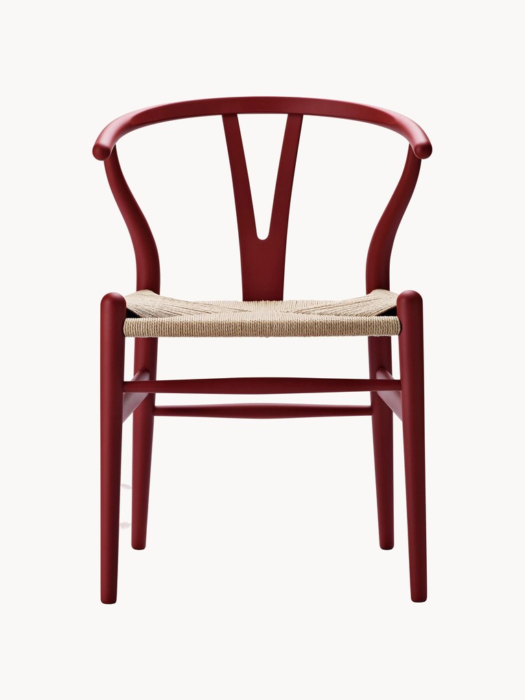 Cadeira de madeira com assento entrançado CH24 Wishbone Chair