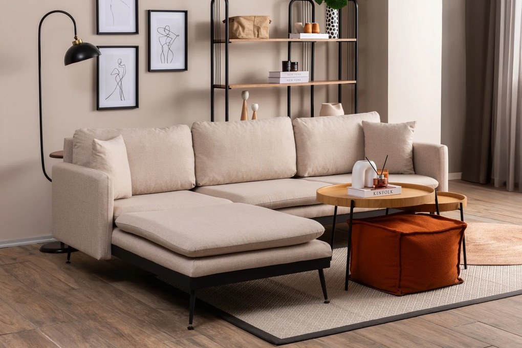 Sofá de Canto Reya – Creme – 245 cm x 180 cm