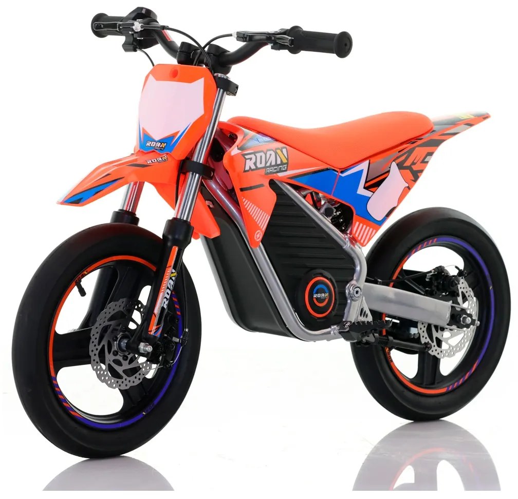 Mini moto elétrica para crianças Minicross 350W Roan MX E350 14/14" Supermotard Laranja