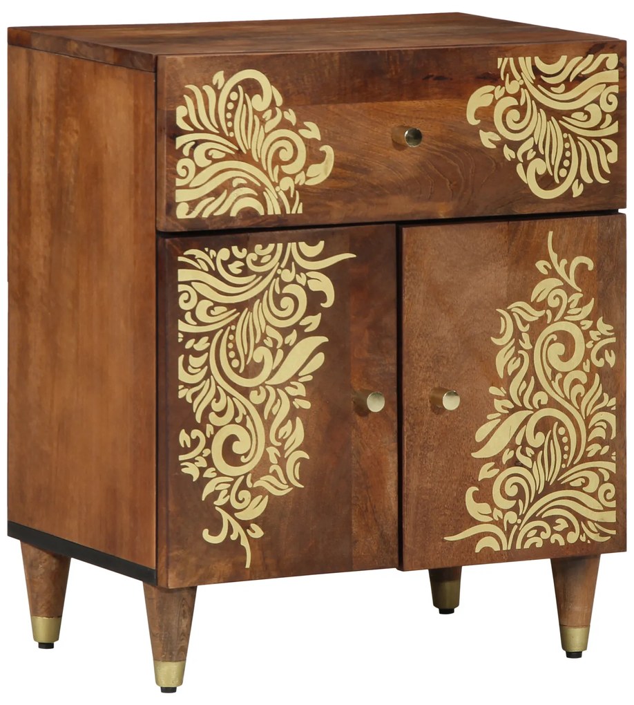 vidaXL Gabinete de Cabeceira 50x33x60 cm Madeira de Mangueira