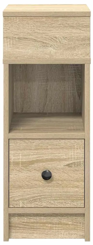 Mesas de cabeceira 2 pcs com gaveta 25x31x66 cm carvalho sonoma