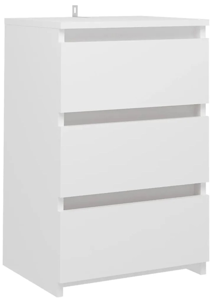 Mesas de cabeceira 2 pcs 40x35x62,5 cm derivados madeira branco