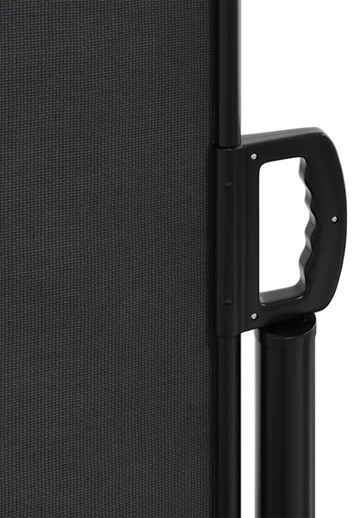 Toldo lateral retrátil 220x600 cm preto