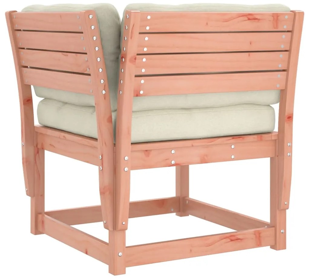 7 pcs conj. lounge jardim com almofadões madeira douglas maciça