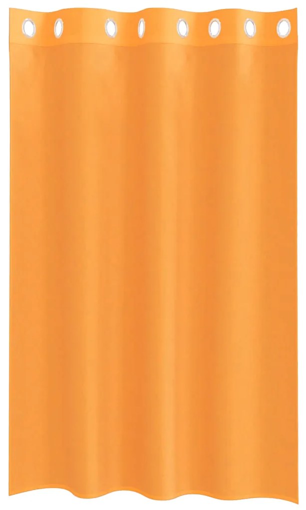 Cortinas de voile com ilhós 2 pcs laranja 140x175 cm