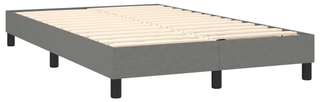 Cama com molas/colchão 120x200 cm tecido cinzento-escuro