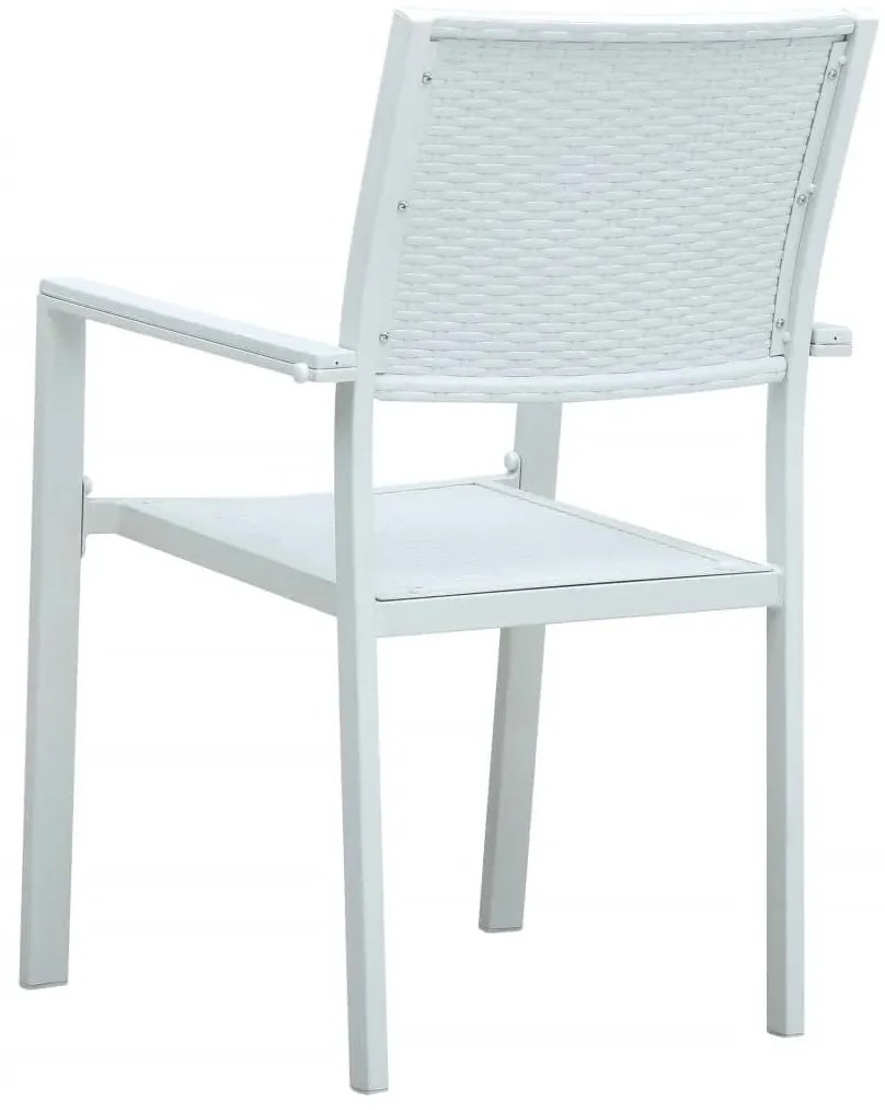 5 pcs conjunto de jantar para jardim branco