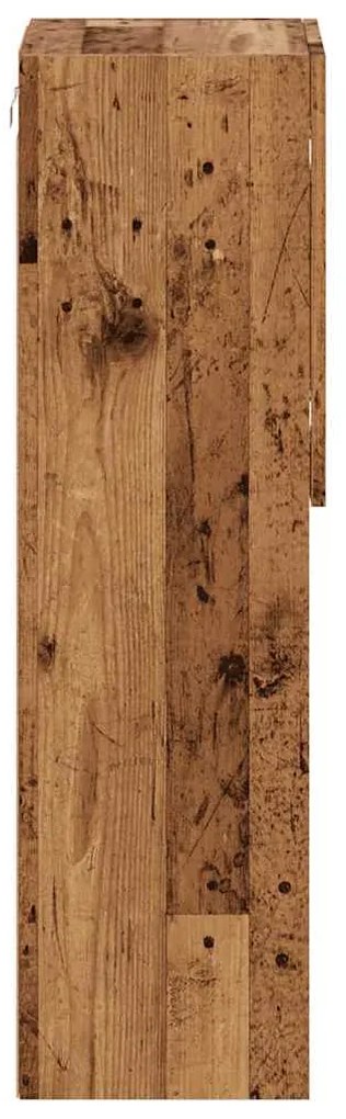 Móveis de TV com luzes LED 2 pcs 30,5x30x102 cm madeira velha