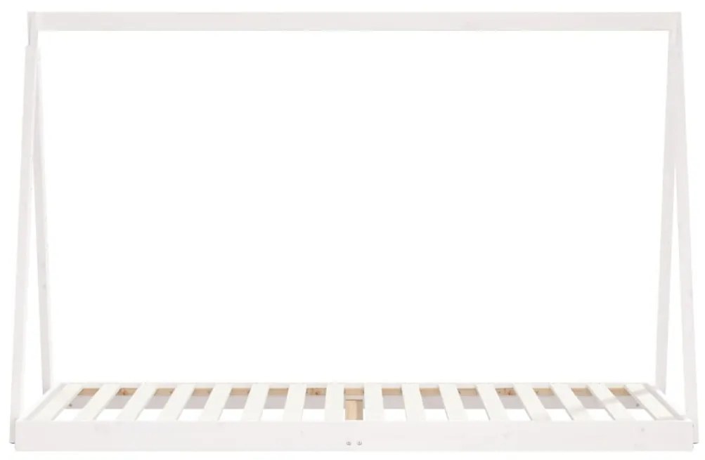 Estrutura de cama infantil 80x200 cm pinho maciço branco