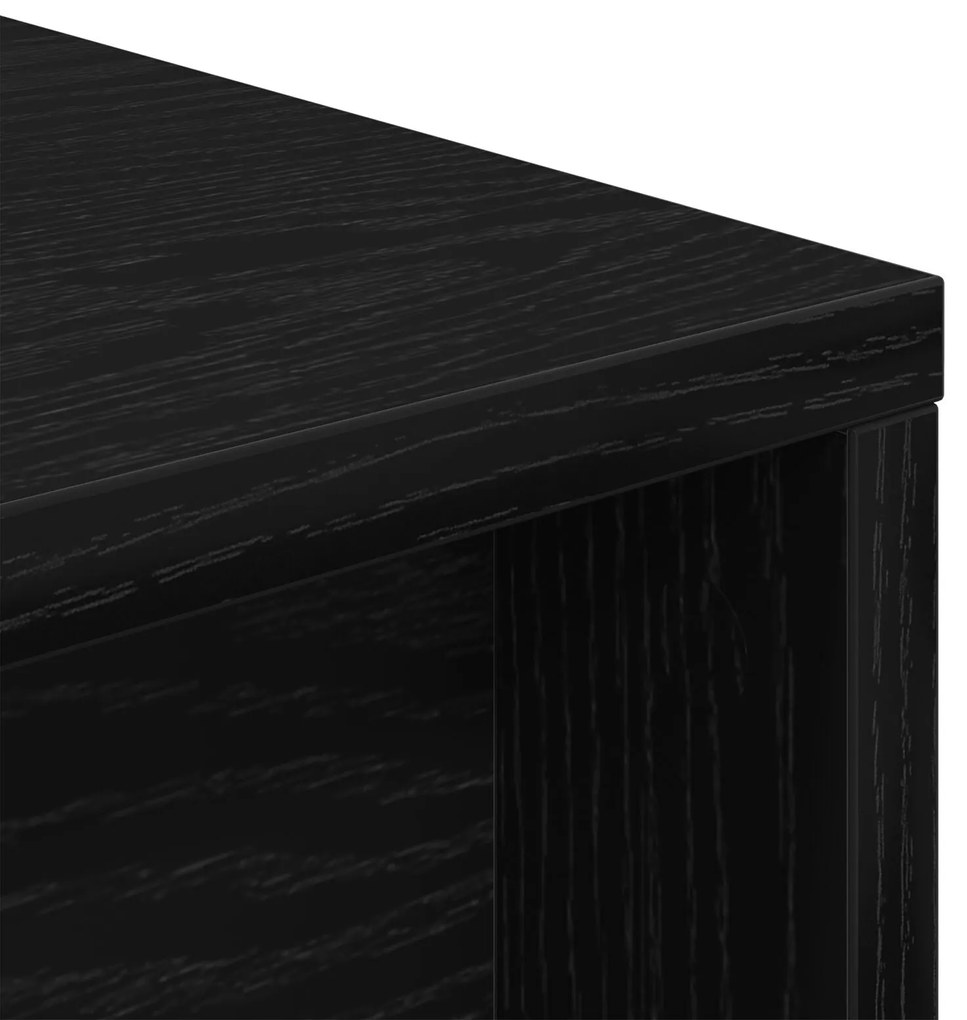 Mesa vidaXL Preta Carvalho 200x50x76 cm Madeira engenheirada
