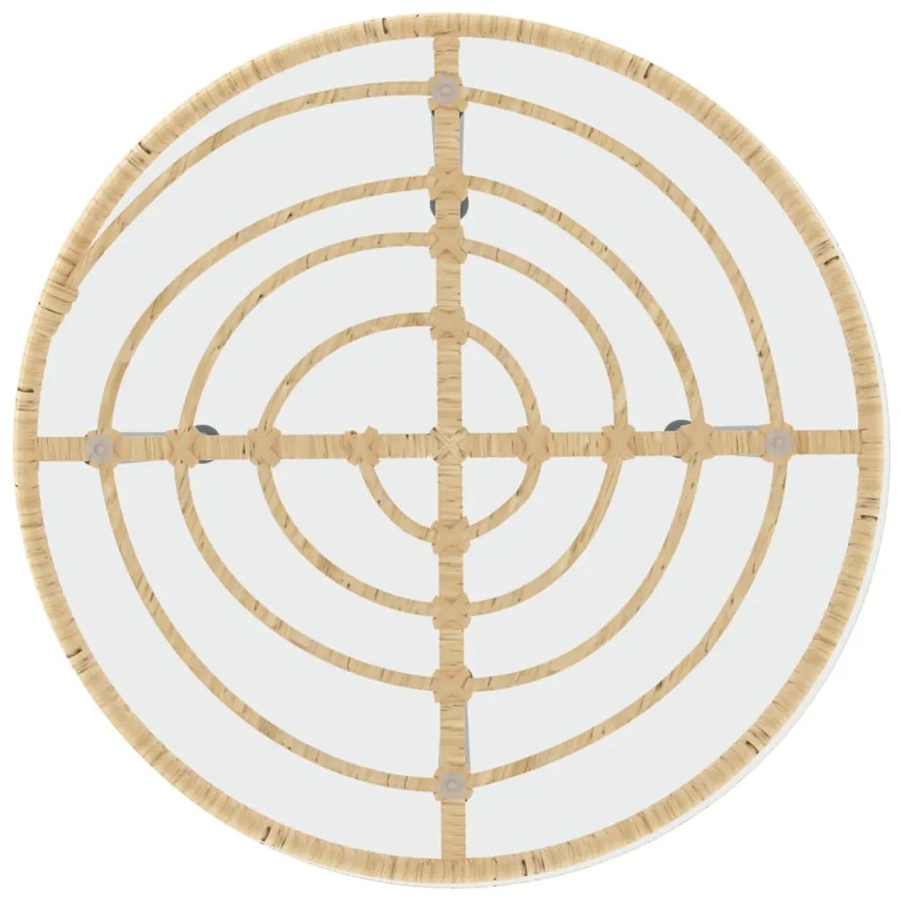 3 pcs conjunto de jantar para jardim vime PE