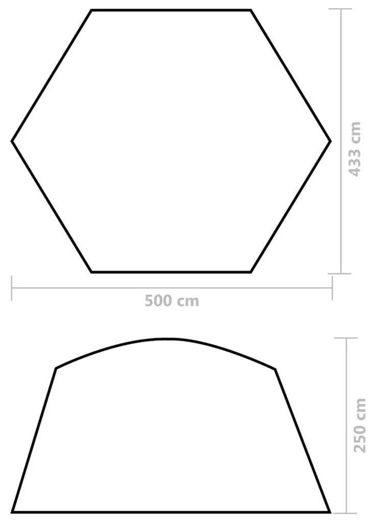 Tenda para piscina 500x433x250 cm tecido camuflagem