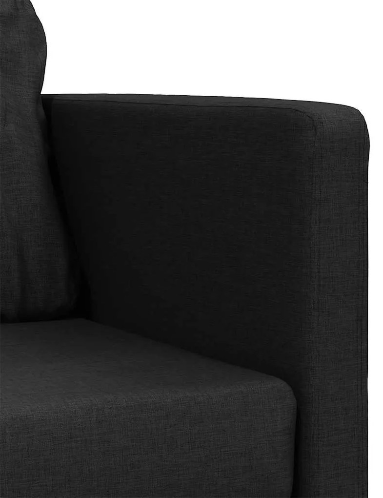 Sofá-cama sem pés 112x174x55 cm tecido preto