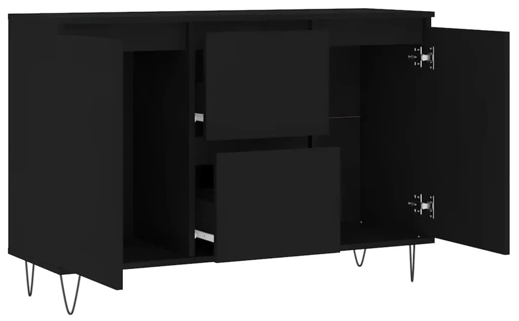 Aparador 104x35x70 cm derivados de madeira preto