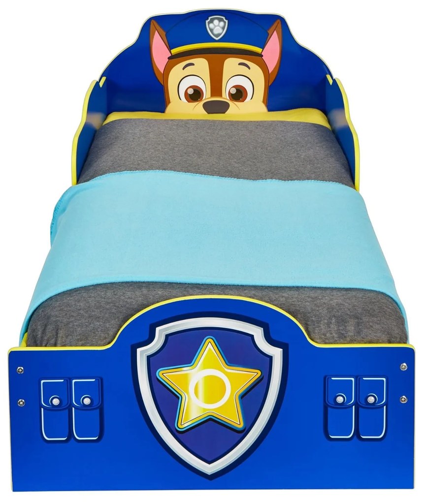 Cama infantil Patrulha Pata + colchão e almofada 143 cm x 72 cm AZUL